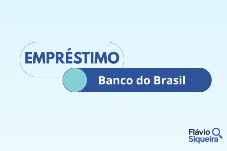 Arte visual apresentando a linha de crédito do Banco do Brasil, com tipografia destacada e identidade gráfica em azul, acompanhada da marca Flávio Siqueira na parte inferior da composição.