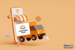 Imagem ilustrativa de Afiliado Mercado Livre mostrando um caminhão de entregas saindo de um celular, simbolizando vendas online e ganhos por comissões através do programa de afiliados do Mercado Livre.